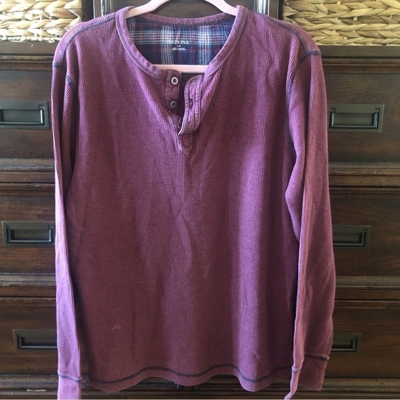 Merona Other - Merona red long sleeve sleep shirt in size L